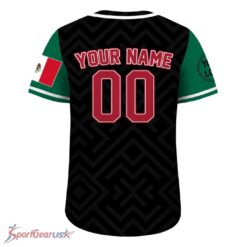 Personalized Baseball Jersey with Mexico Flag for Men Women Product Photo 1