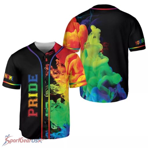 Personalized Name LGBT Love is Love Pride Baseball Jersey Shirt Product Photo 2