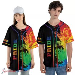 Personalized Name LGBT Love is Love Pride Baseball Jersey Shirt Product Photo 1